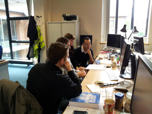 Web Team working on Rubbish and Recycling